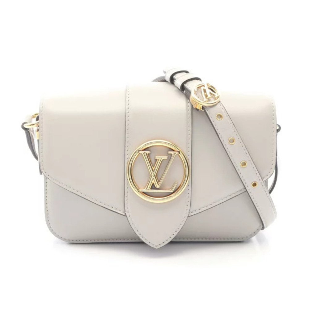 Louis Vuitton LV PONT Neuf Shoulder Bag Leather Gray